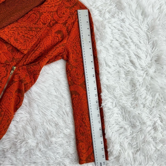Anthropologie Moth "Paisley Gust Sweater Jacket" Cardigan Asymmetrical Size M - Picture 11 of 12